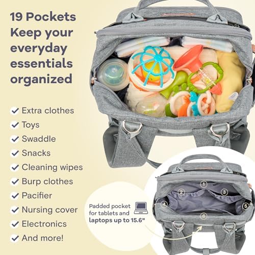 RUVALINO Diaper Bag Backpack-Multifunction Travel Baby Diaper Bag - Image 5
