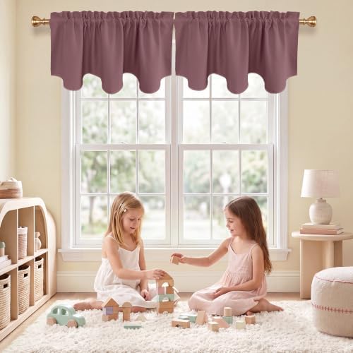 NICETOWN Dry Rose Blackout Valance Curtain by NICETOWN