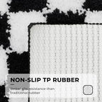 GRANNY SAYS Checkered Black Bathroom Rug, Cute Bath Mat - Image 5