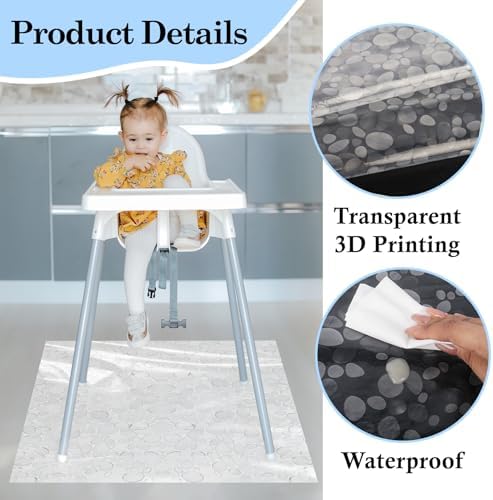 Klmnop 3 Pcs Plastic Waterproof Splat Mat - Image 3