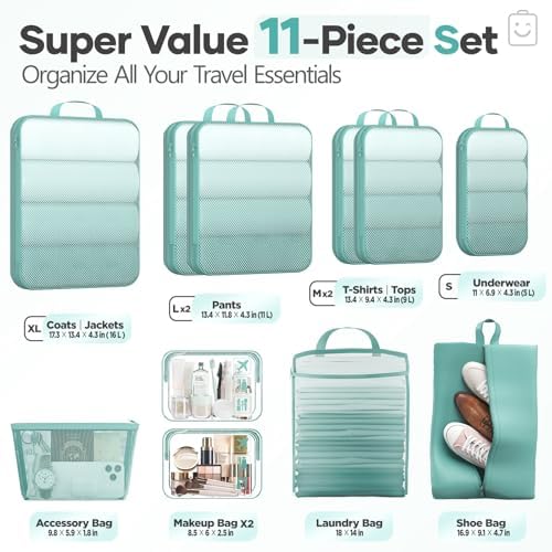 Veken 11 Set Compression Packing Cubes - Image 2
