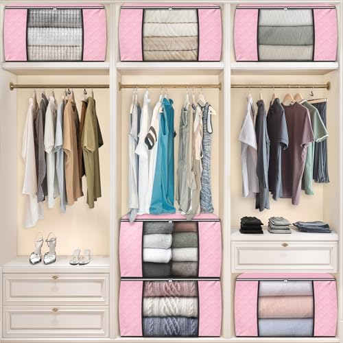 Fab totes 90L Clothes Storage, Foldable Thick Fabric Blanket Storage Bags - Image 7