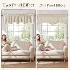 StangH Beige Window Valance Curtains 52x18 Inch, 1 Panel - Image 7