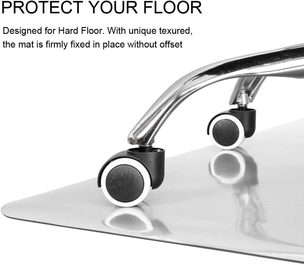 Kuyal Clear Chair mat for Hardwood Floor, 46 x 60 inches Floor Mats - Image 4