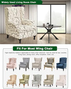 CRFATOP Wingback Chair Covers Stretch Armchair Slipcovers - Image 6