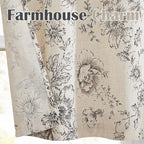 Vangao Floral Valances for Windows Alice Black W50 X 18L 1 Panel - Image 6
