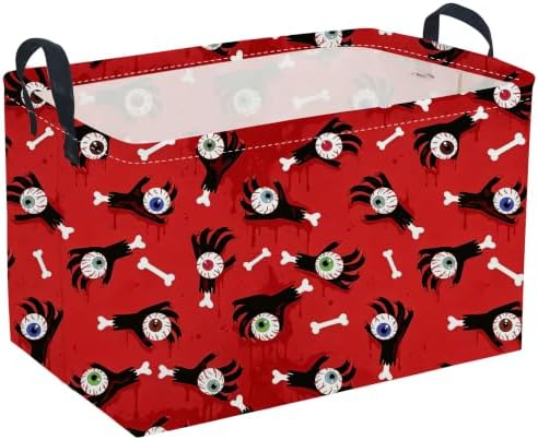 Sanjiaofeng Rectangular Halloween Ghost Hand Storage Basket, Trick or Treat by Sanjiaofen