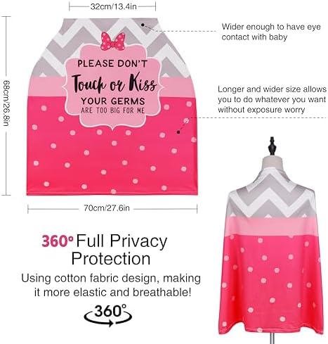 Metplus Baby Car Seat Cover, No Touch Sign Carseat Canopy & Nursing Covers - Image 6