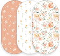 Baby Bassinet Sheets, 3 Pack Fitted Bassinet Mattress Sheets, Compatible by FIEMOL