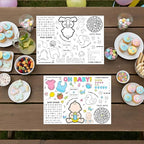 12PCS Baby Shower Coloring Placemats - Image 3