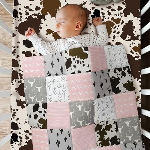 Hahafelt 3 Piece Patchwork Western Cowgirl Crib Bedding Set - Image 4