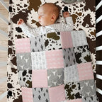 Hahafelt 3 Piece Patchwork Western Cowgirl Crib Bedding Set - Image 4