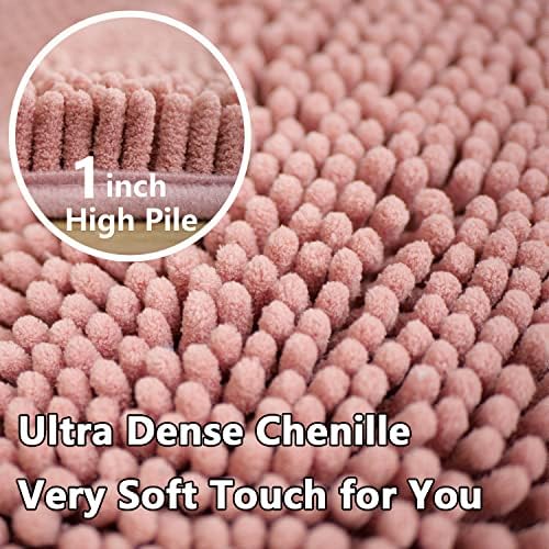 Bathroom Rugs Chenille 3-Piece Extra Soft and Absorbent Shag Bathroom Rugs - Image 5