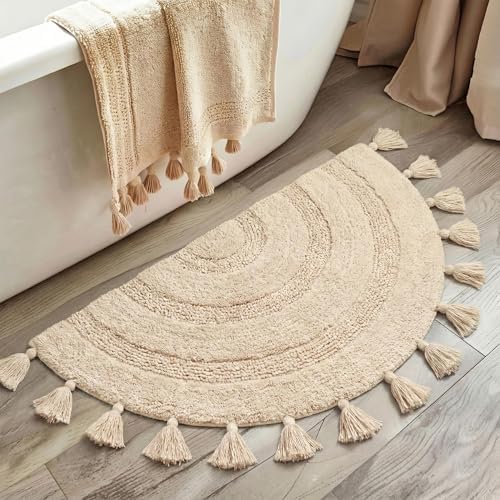 KOEXM Half Circle Boho Bathroom Rugs by KOEXMbringssurprisingproducts