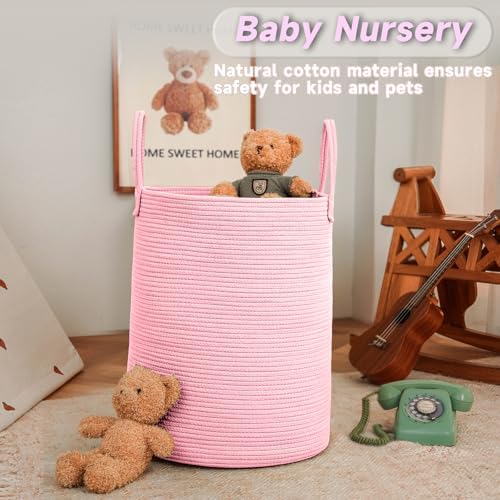 JMvicyroam 60L Cotton Rope Laundry Basket Hamper - Image 2