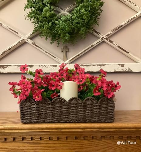 CubesLand Scalloped Toilet Paper Storage Basket W/Handle - Image 2