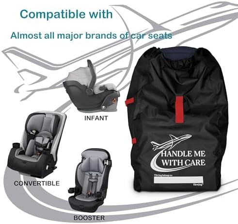 Car Seat Travel Bag for Airplane, Carseat Cover for Air Travel for Infant - Image 2
