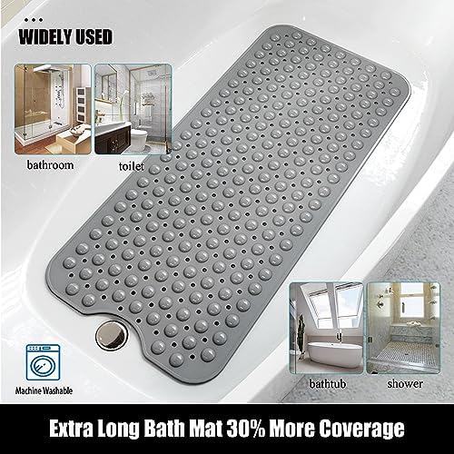 Non Slip Bathtub Shower Mat, Extra Long Bath Mat - Image 5