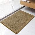 Chenille Bathroom Rug 24"x36" Tan, Non-Slip Plush Bath Mat by Kildoss