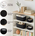 5-Pack Small Woven Rope Storage Baskets, 2 Sizes Organizer Bins - Image 3