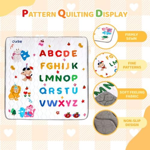 RONGFA Baby Play Mat for Floor, Playpen Mat for Toddlers Infant Kids, Machine - Image 4