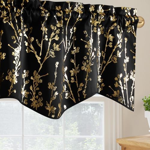 NICETOWN Blackout Floral Kitchen Valances - Image 2