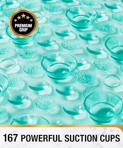 HITSLAM Oval Bathtub Mat Non Slip, 27x15 Inch Bubble Bath Tub Mat - Image 4