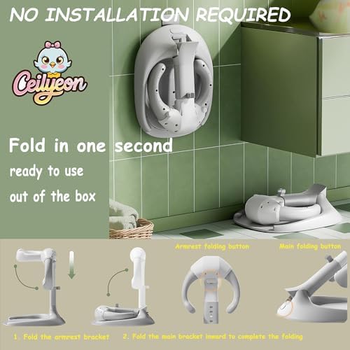 Baby Bath Stand with Adjustable 5 Levels – Foldable Infant Bath Seat - Image 2