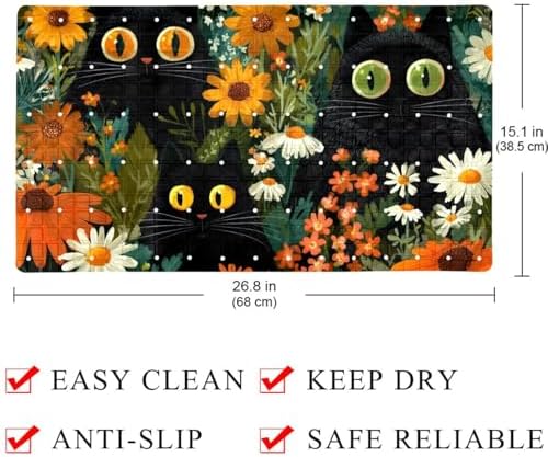 Bath Tub Shower Mat, Washable Bathtub Floor Mats, Suction Cups and Drain Holes - Image 4