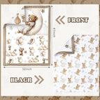 Hosuly 3 Pcs Bear Crib Bedding Set Nursery, Teddy Bear - Image 4