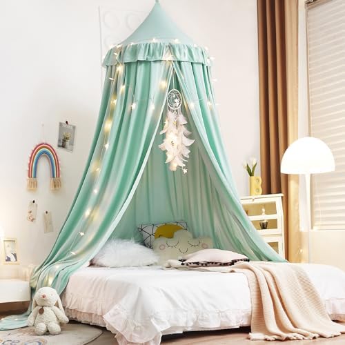 Kertnic Decor Princess Canopy for Girls Bed, Soft Smooth Playing Tent Canopy by Kertnic