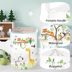 Forest Animals Laundry Hamper Woodland Tree Large Storage Basket Parents - Image 4