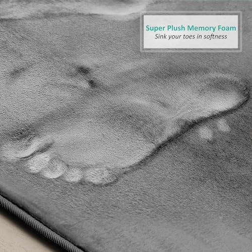 Clara Clark Bathroom Rugs, Velvet Memory Foam Bath Mat, Non-Slip Bath Rugs - Image 7