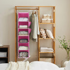YOUDENOVA Hanging Closet Organizer and Storage, Light Pink - Image 4