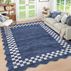 GarveeHome Washable Rug 5x7 for Living Room Large Bedroom Scalloped Rug by GarveeHome