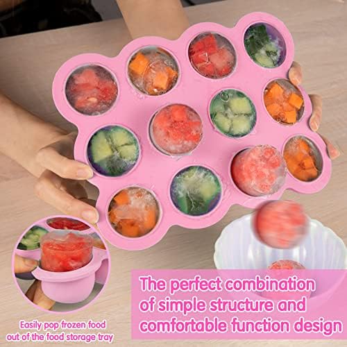 Silicone Freezer Tray with Lid, 12x1.5oz Baby Food Storage Container - Image 5