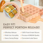 Baby Food Storage Silicone Cubes, Sand Beige, 20 Cubes 0.8oz - Image 6