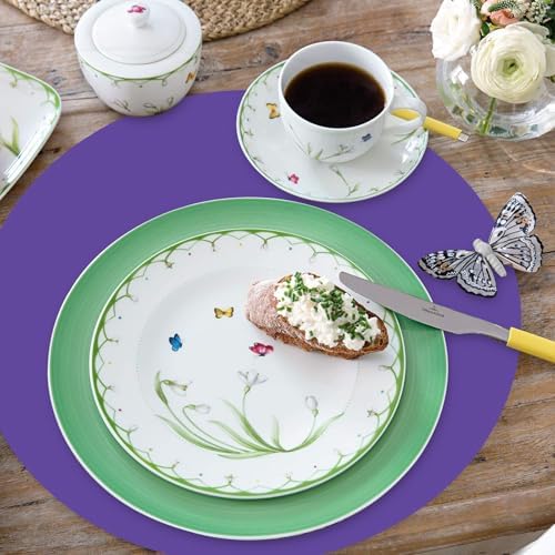 50 Pieces Purple Paper Place Mats Round Disposable Table Mats Purple Paper - Image 3
