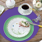 50 Pieces Purple Paper Place Mats Round Disposable Table Mats Purple Paper - Image 3