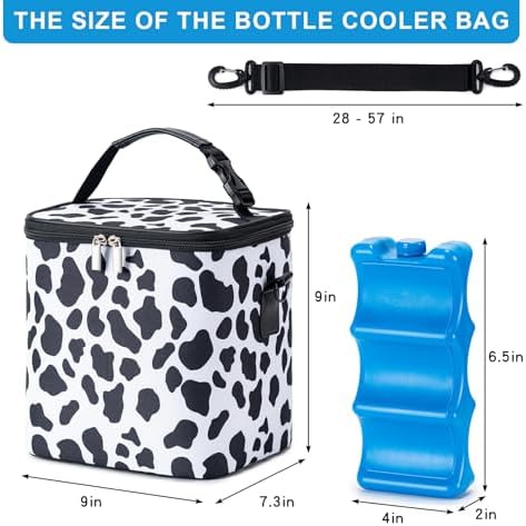 Breastmilk Cooler Bag with Ice Pack Fits 6 Baby Bottles Up to 9 Ounce, Baby - Image 5