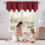 NICETOWN Burgundy Red Window Valance Curtain by NICETOWN