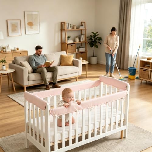 Rail Cover - Breathable Cotton Teething Guard - Image 2