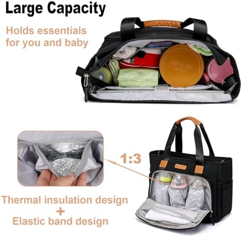 FHELAD Diaper Bag Tote for Women, Baby Diaper Bag 16L - Image 5