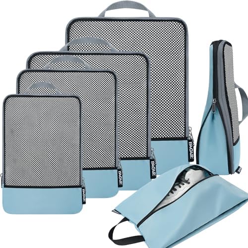 BAGAIL 4 Set/6 Set/8 Set Compression Packing Cubes Travel Accessories by BAGAIL