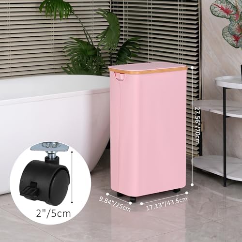 IEGrow Laundry Hamper with Wheels, 75L Laundry Basket with Bag - Image 3