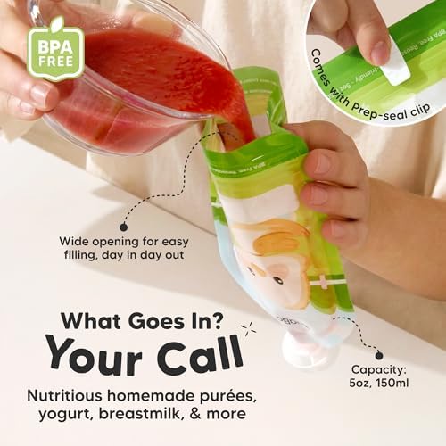 12-Pack Reusable Baby Food Pouches Refillable - Image 4