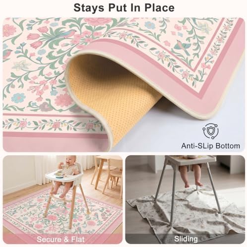 Splat Mat for Under High Chair Waterproof Non Slip Floor Mat for Baby - Image 3