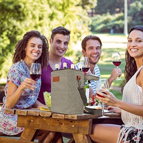 Tirrinia 4 Bottle Wine Tote Carrier - Image 6