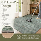 JOLLYVOGUE 9x12 Area Rugs for Living Room, Washable Rug, Moss Green - Image 6