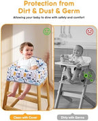 High Chair Cover Portable with 3-Point Harness, Waterproof Baby Seat Cover - Image 4